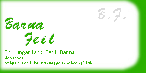 barna feil business card